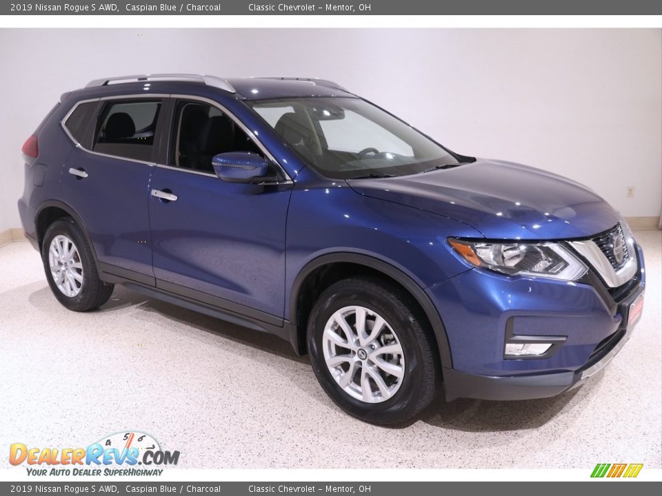 2019 Nissan Rogue S AWD Caspian Blue / Charcoal Photo #1