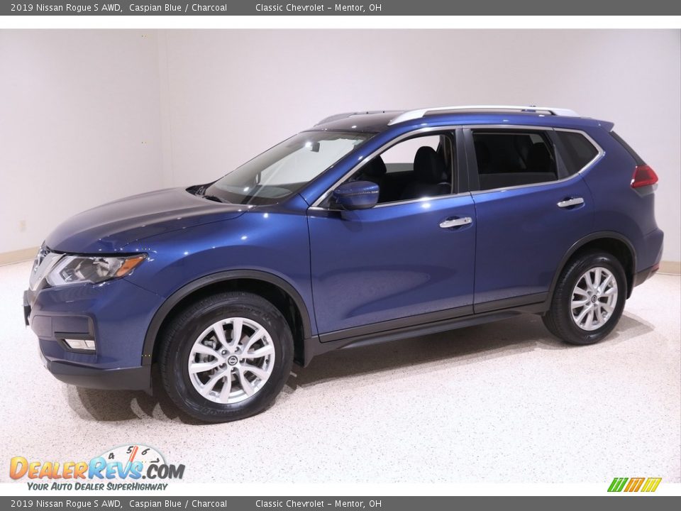 2019 Nissan Rogue S AWD Caspian Blue / Charcoal Photo #3