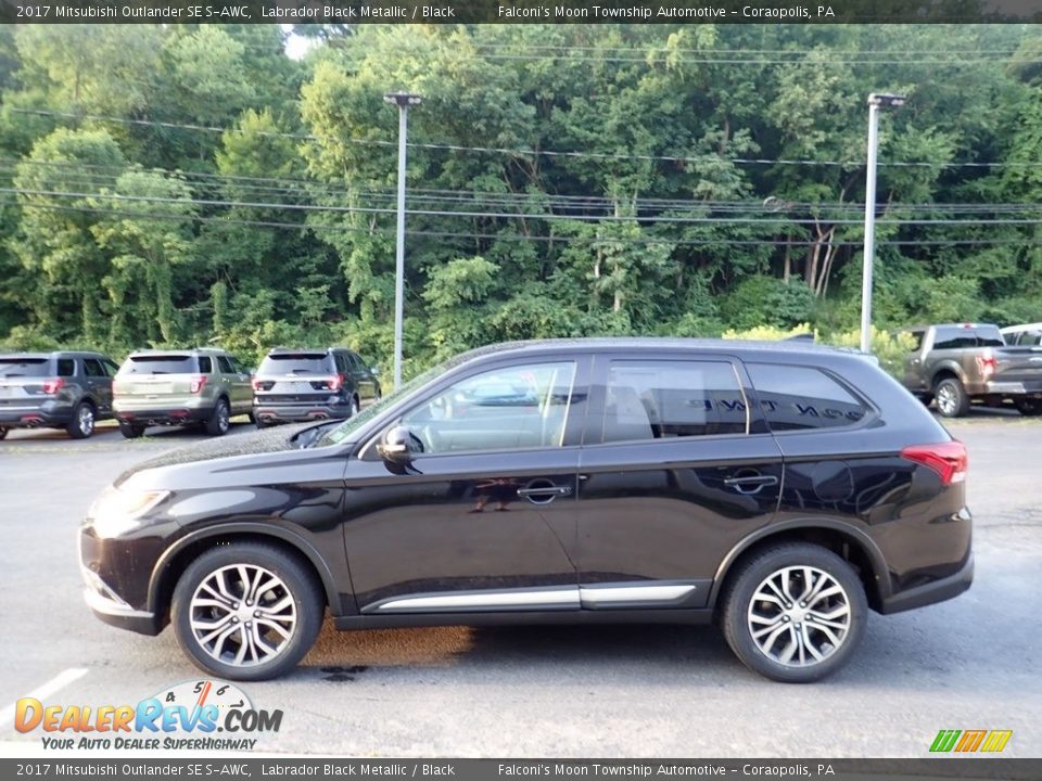 2017 Mitsubishi Outlander SE S-AWC Labrador Black Metallic / Black Photo #6