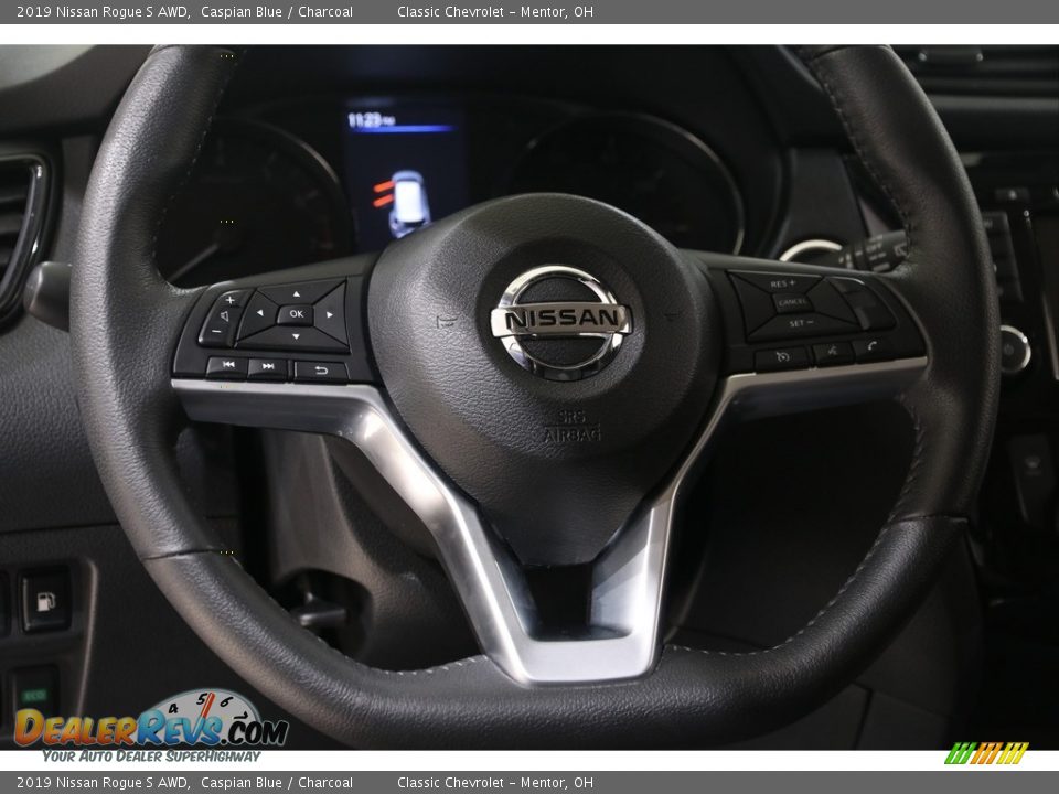 2019 Nissan Rogue S AWD Caspian Blue / Charcoal Photo #7