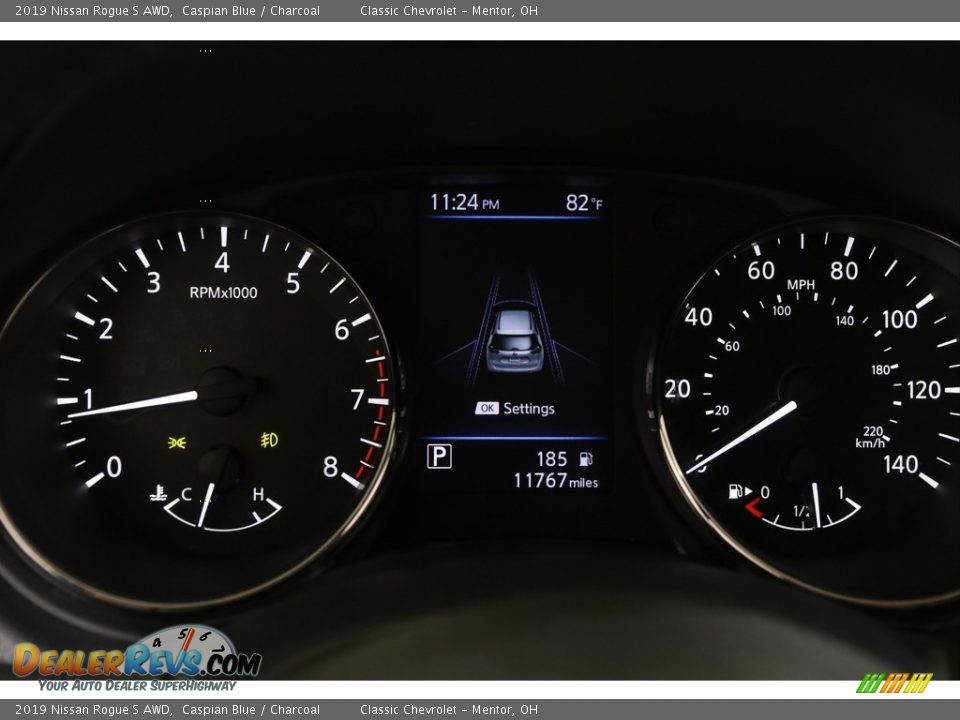 2019 Nissan Rogue S AWD Caspian Blue / Charcoal Photo #8
