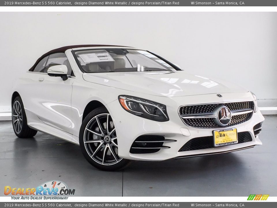 2019 Mercedes-Benz S S 560 Cabriolet designo Diamond White Metallic / designo Porcelain/Titian Red Photo #12