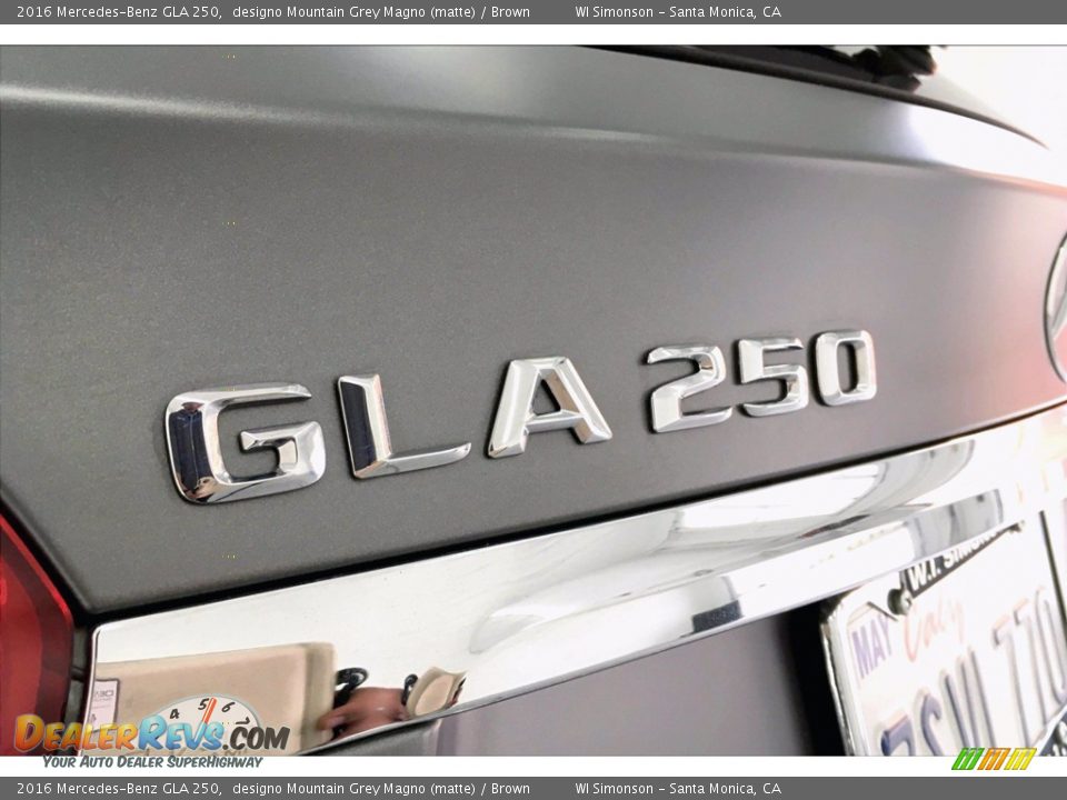2016 Mercedes-Benz GLA 250 designo Mountain Grey Magno (matte) / Brown Photo #7