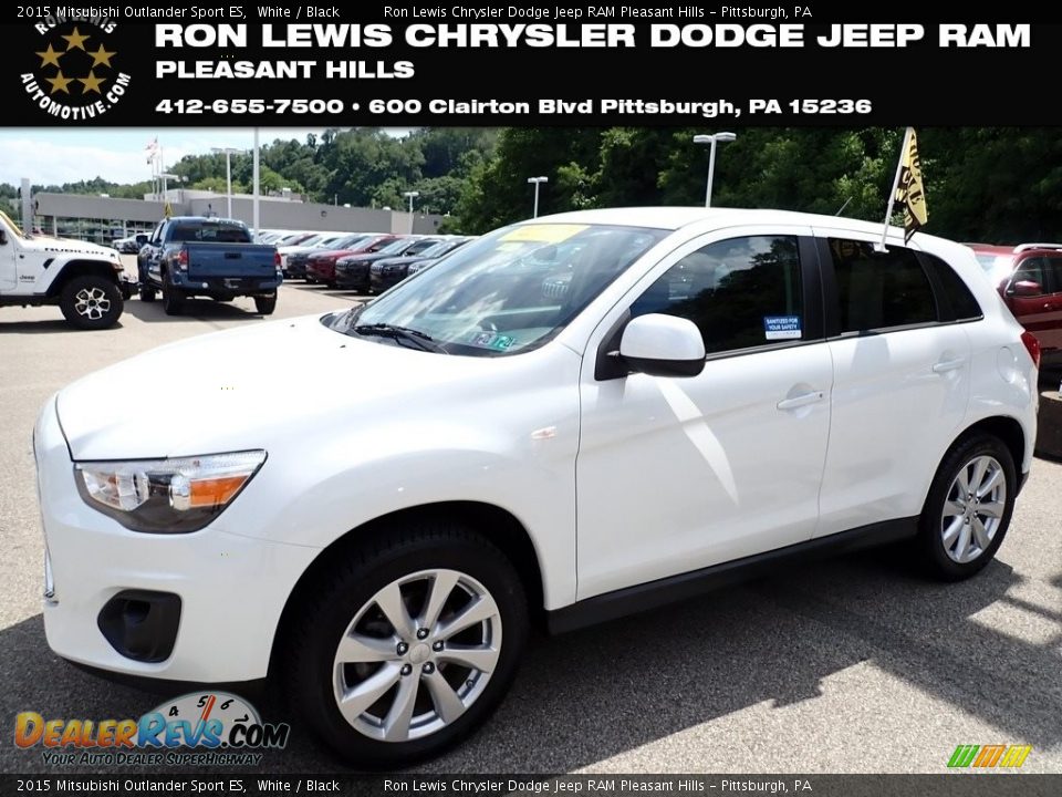 2015 Mitsubishi Outlander Sport ES White / Black Photo #1