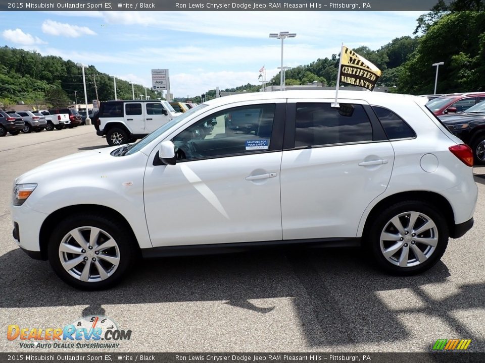 2015 Mitsubishi Outlander Sport ES White / Black Photo #2