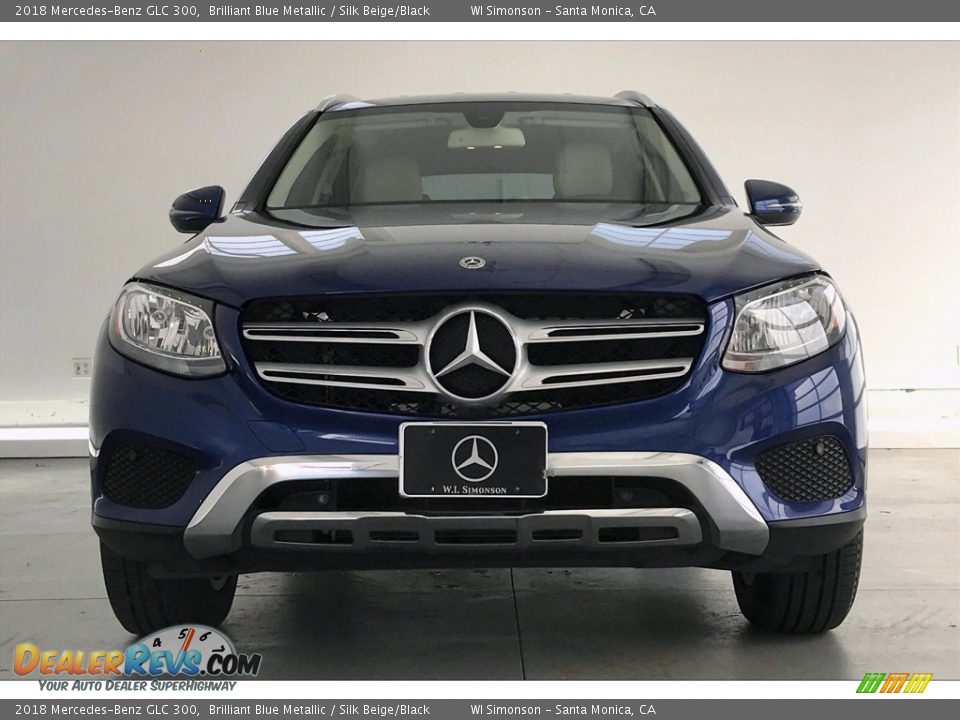 2018 Mercedes-Benz GLC 300 Brilliant Blue Metallic / Silk Beige/Black Photo #2