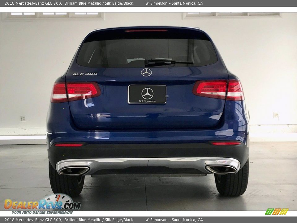 2018 Mercedes-Benz GLC 300 Brilliant Blue Metallic / Silk Beige/Black Photo #3