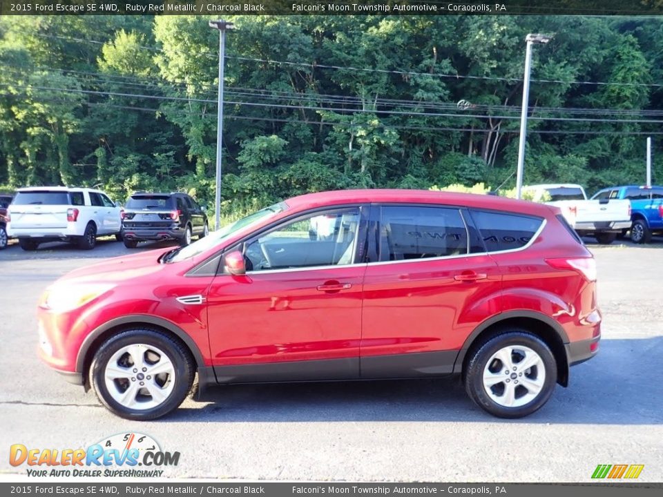 2015 Ford Escape SE 4WD Ruby Red Metallic / Charcoal Black Photo #6