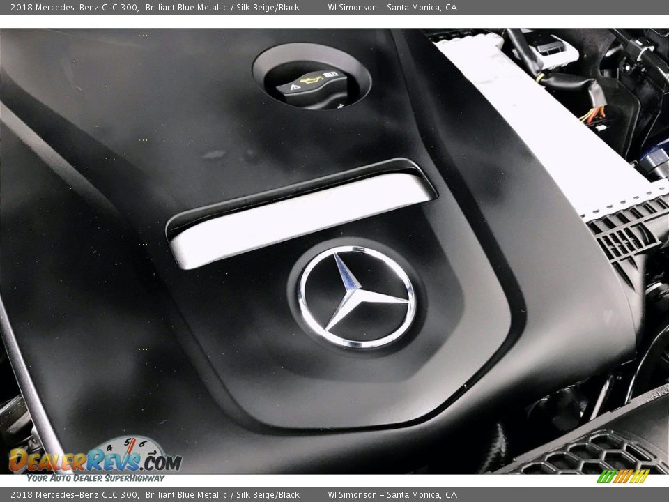2018 Mercedes-Benz GLC 300 Brilliant Blue Metallic / Silk Beige/Black Photo #30