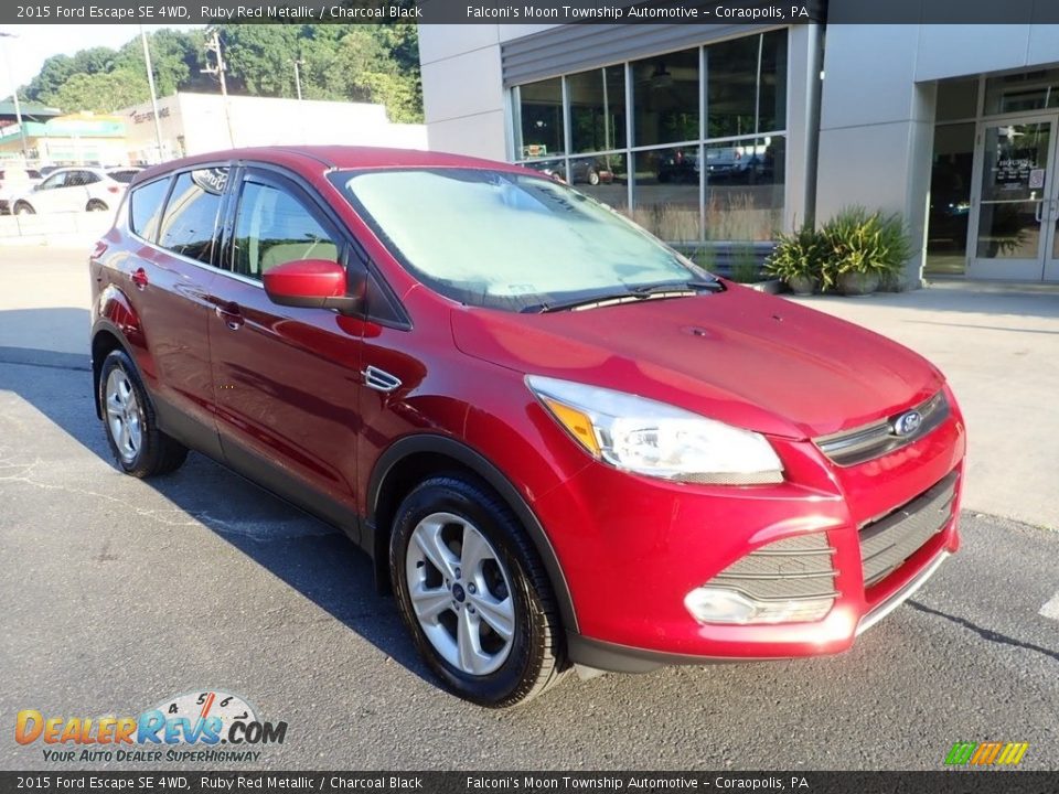 2015 Ford Escape SE 4WD Ruby Red Metallic / Charcoal Black Photo #9