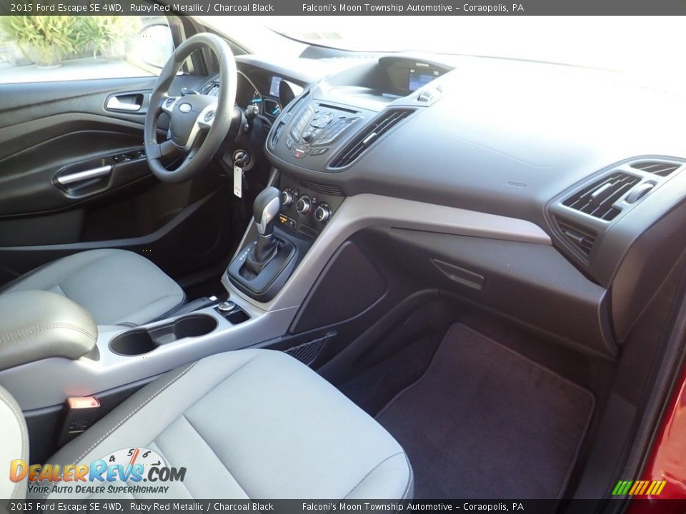 2015 Ford Escape SE 4WD Ruby Red Metallic / Charcoal Black Photo #12