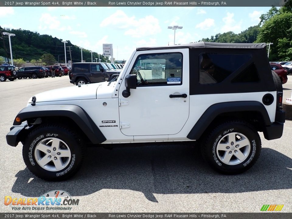 2017 Jeep Wrangler Sport 4x4 Bright White / Black Photo #2