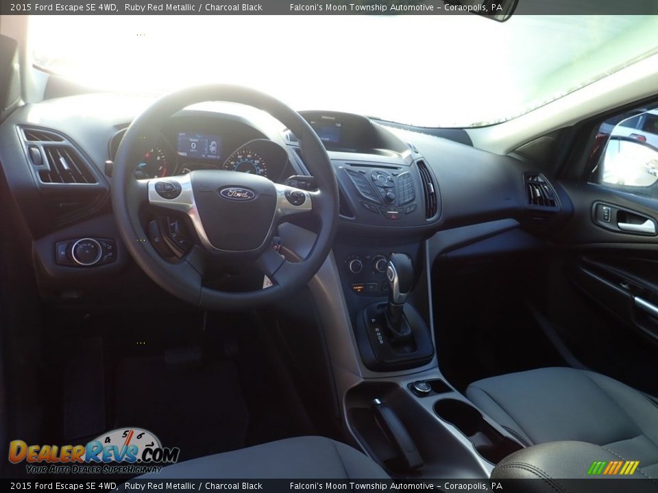 2015 Ford Escape SE 4WD Ruby Red Metallic / Charcoal Black Photo #17