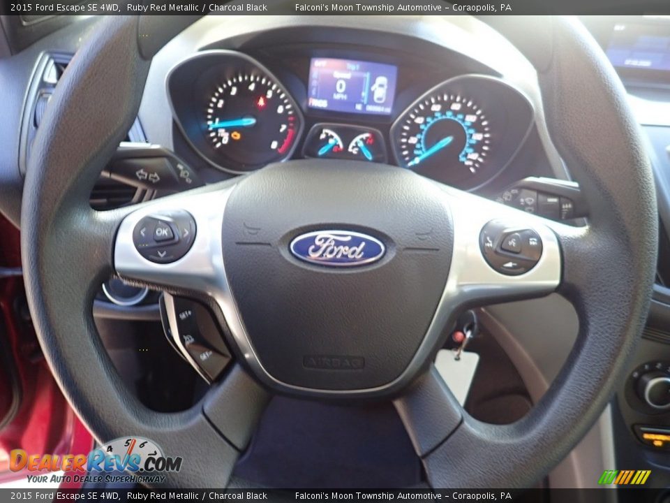 2015 Ford Escape SE 4WD Ruby Red Metallic / Charcoal Black Photo #21