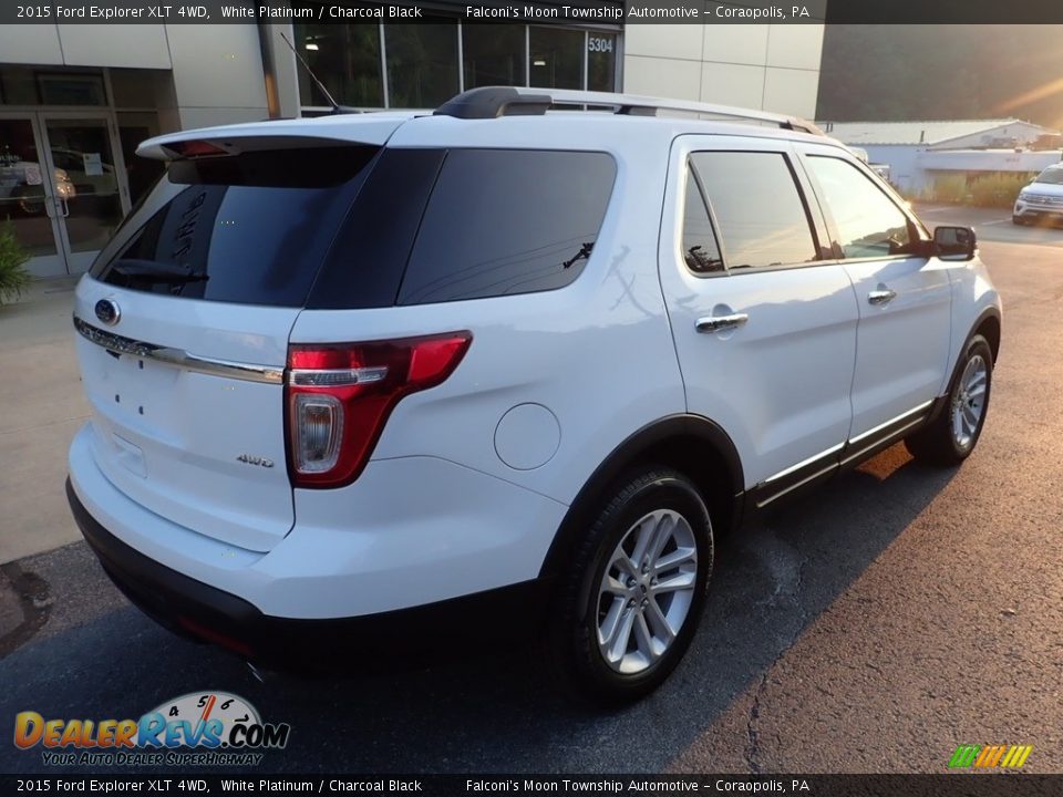2015 Ford Explorer XLT 4WD White Platinum / Charcoal Black Photo #2