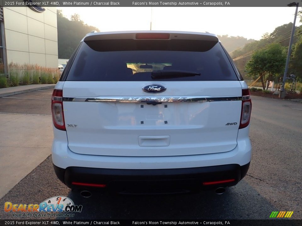 2015 Ford Explorer XLT 4WD White Platinum / Charcoal Black Photo #3