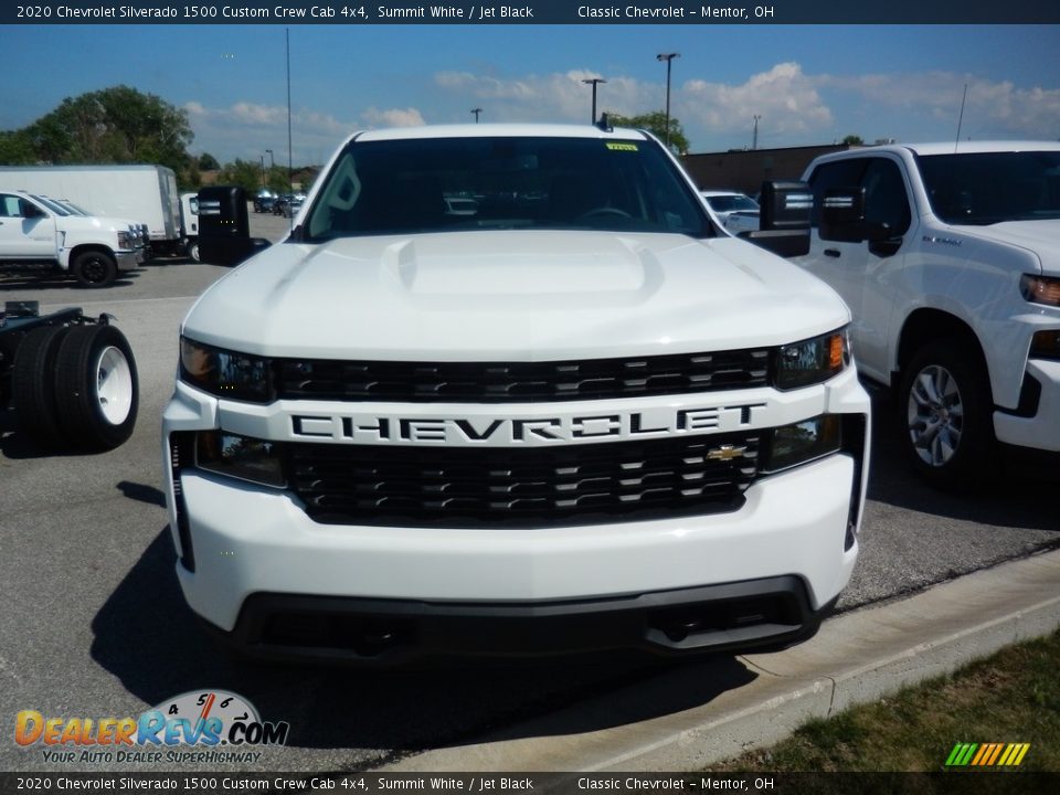 2020 Chevrolet Silverado 1500 Custom Crew Cab 4x4 Summit White / Jet Black Photo #2