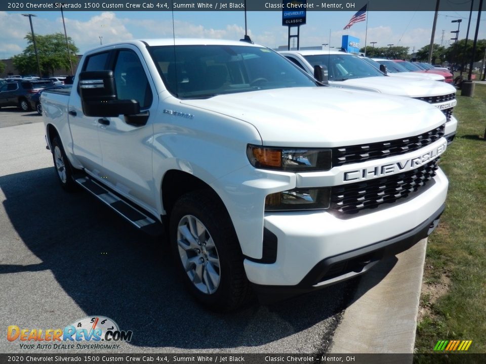 2020 Chevrolet Silverado 1500 Custom Crew Cab 4x4 Summit White / Jet Black Photo #3