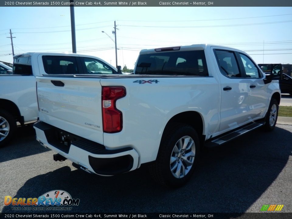 2020 Chevrolet Silverado 1500 Custom Crew Cab 4x4 Summit White / Jet Black Photo #4