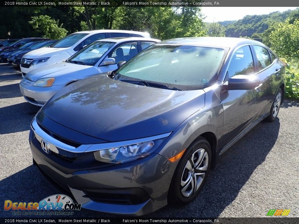 2018 Honda Civic LX Sedan Modern Steel Metallic / Black Photo #1