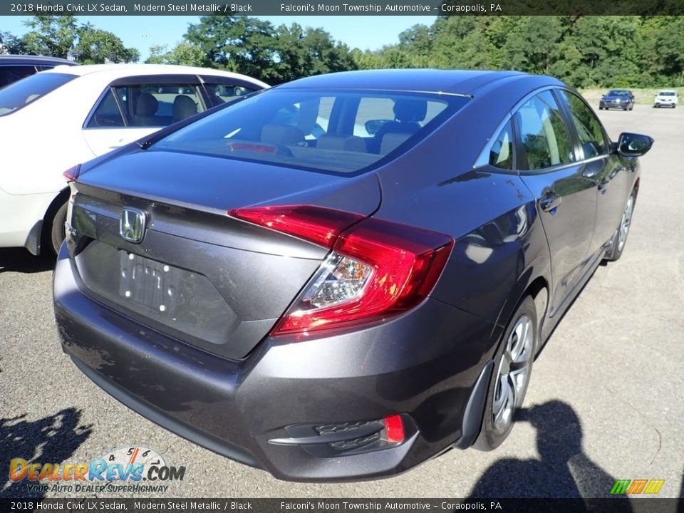 2018 Honda Civic LX Sedan Modern Steel Metallic / Black Photo #3
