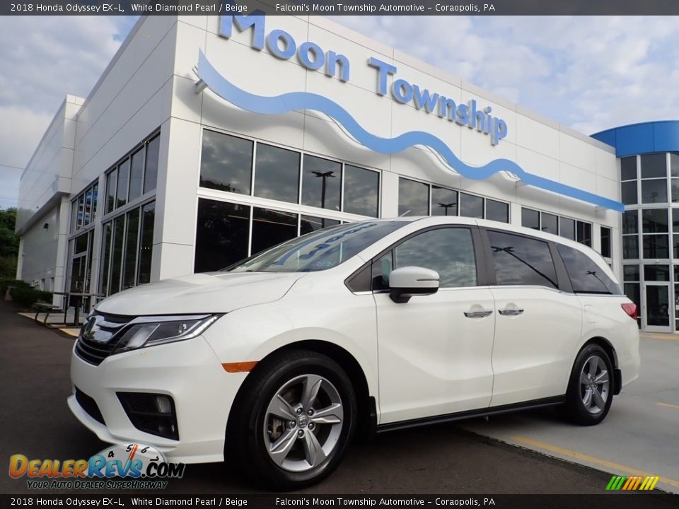 2018 Honda Odyssey EX-L White Diamond Pearl / Beige Photo #1