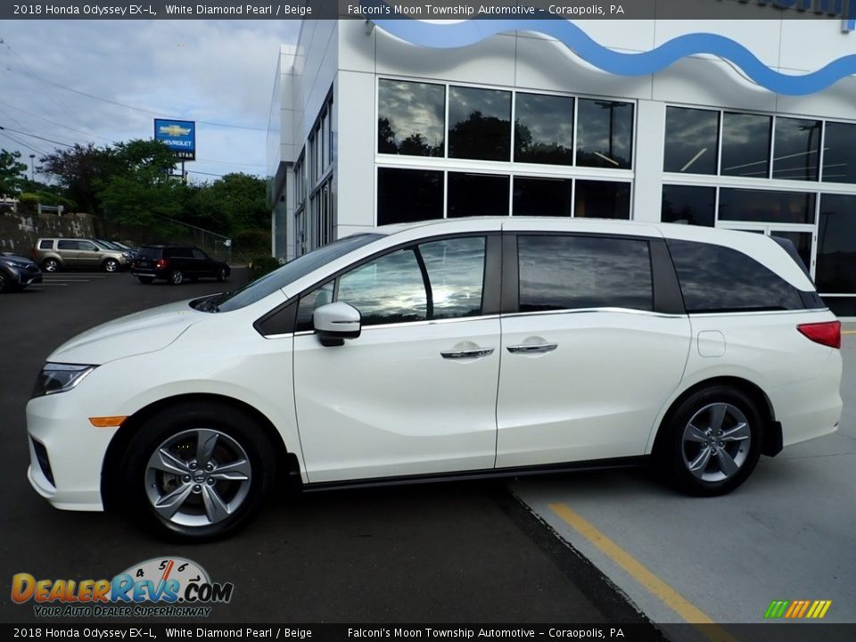 2018 Honda Odyssey EX-L White Diamond Pearl / Beige Photo #2