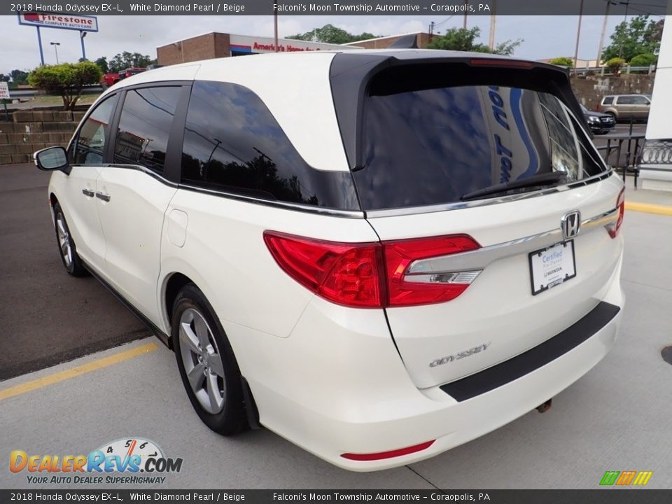 2018 Honda Odyssey EX-L White Diamond Pearl / Beige Photo #3