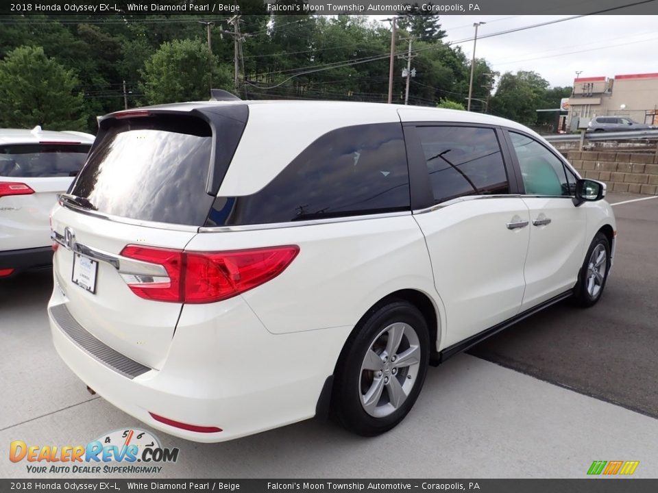 2018 Honda Odyssey EX-L White Diamond Pearl / Beige Photo #6