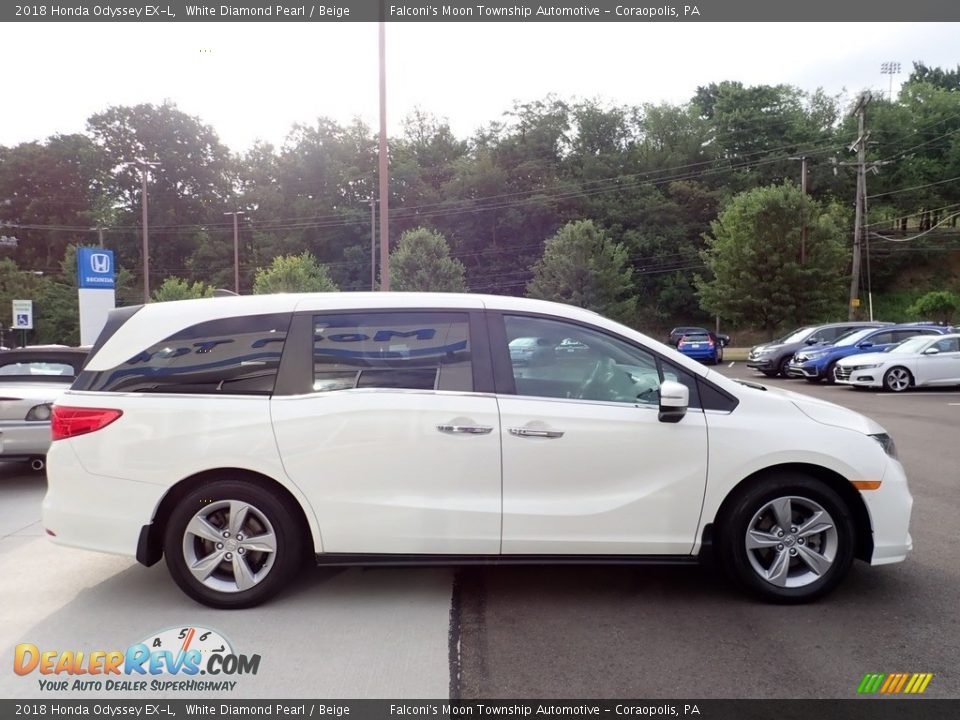 2018 Honda Odyssey EX-L White Diamond Pearl / Beige Photo #7