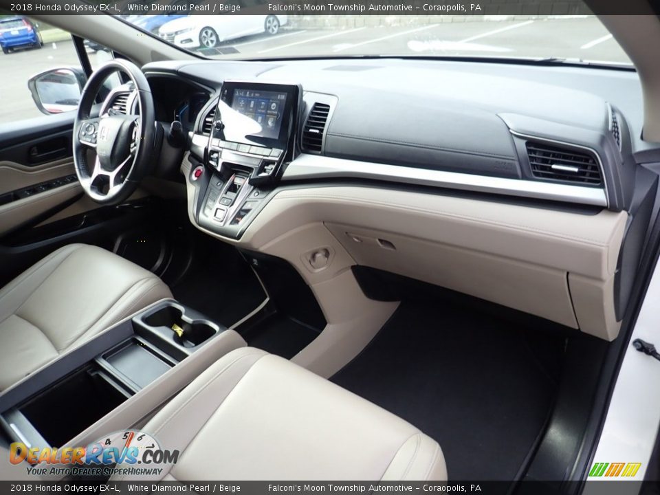 2018 Honda Odyssey EX-L White Diamond Pearl / Beige Photo #12