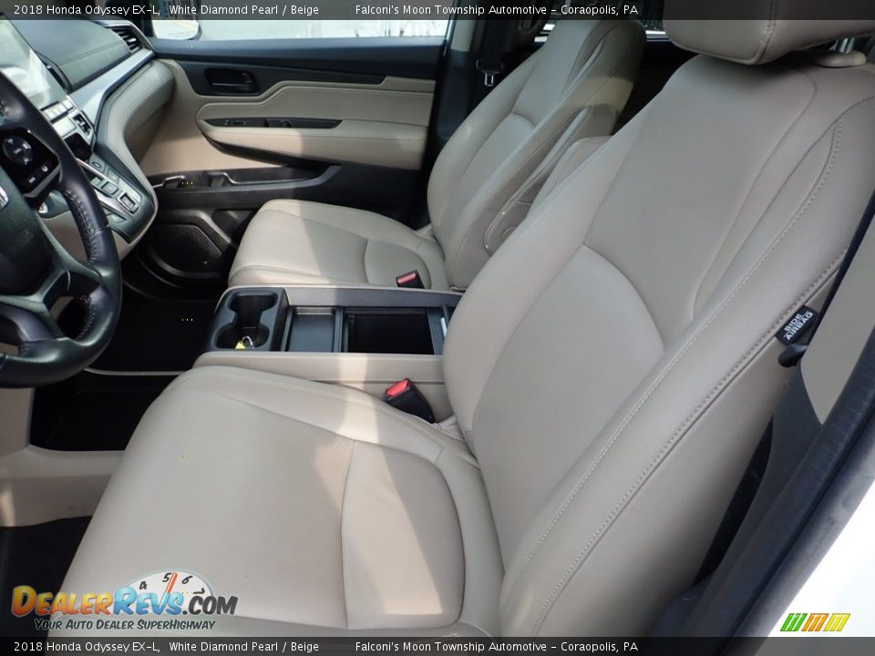 2018 Honda Odyssey EX-L White Diamond Pearl / Beige Photo #16