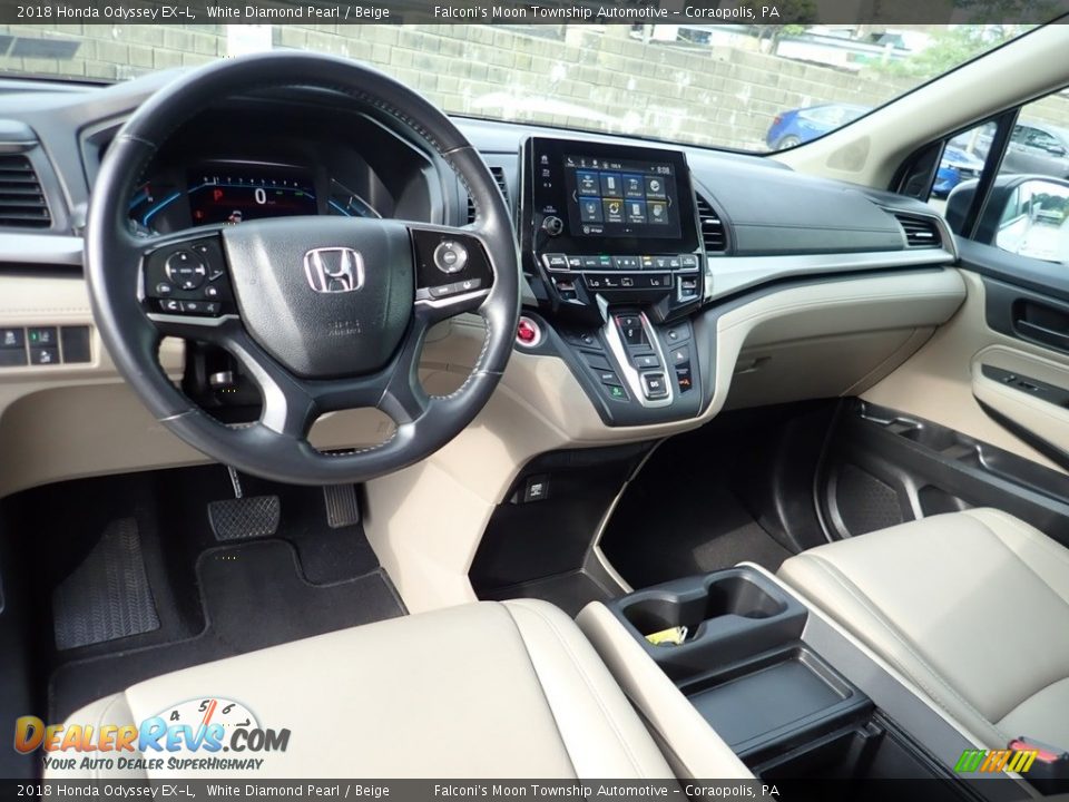 2018 Honda Odyssey EX-L White Diamond Pearl / Beige Photo #18