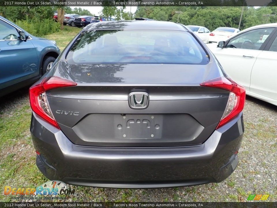 2017 Honda Civic LX Sedan Modern Steel Metallic / Black Photo #3