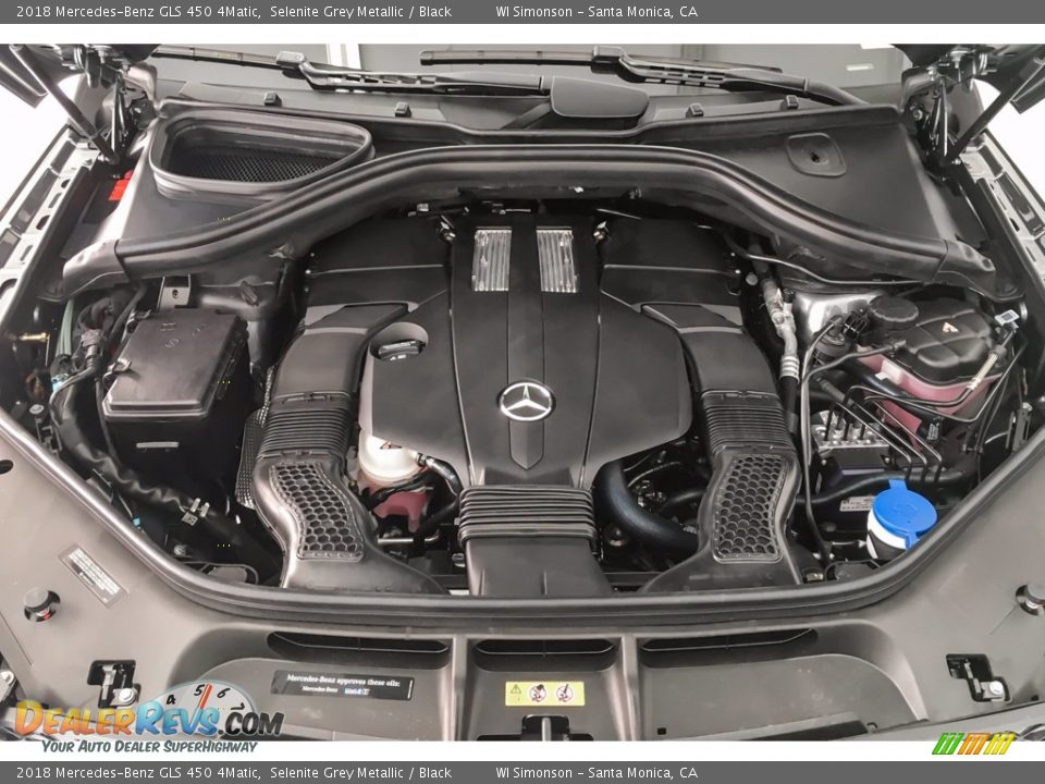 2018 Mercedes-Benz GLS 450 4Matic Selenite Grey Metallic / Black Photo #8