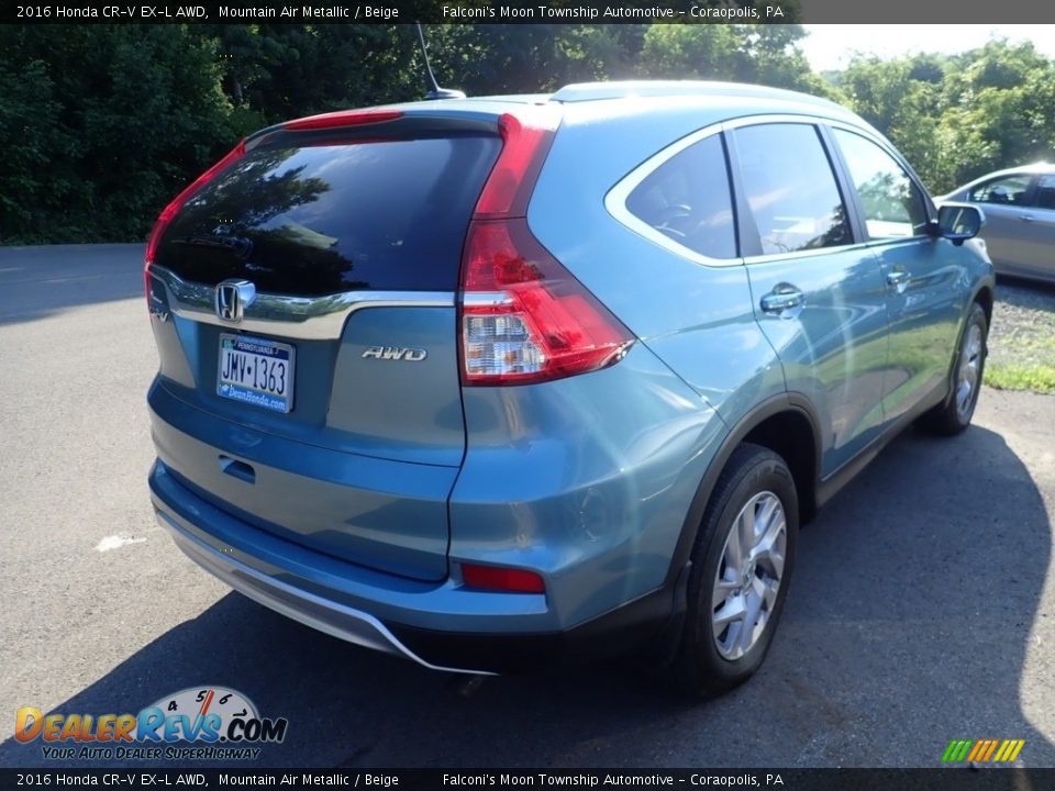 2016 Honda CR-V EX-L AWD Mountain Air Metallic / Beige Photo #3