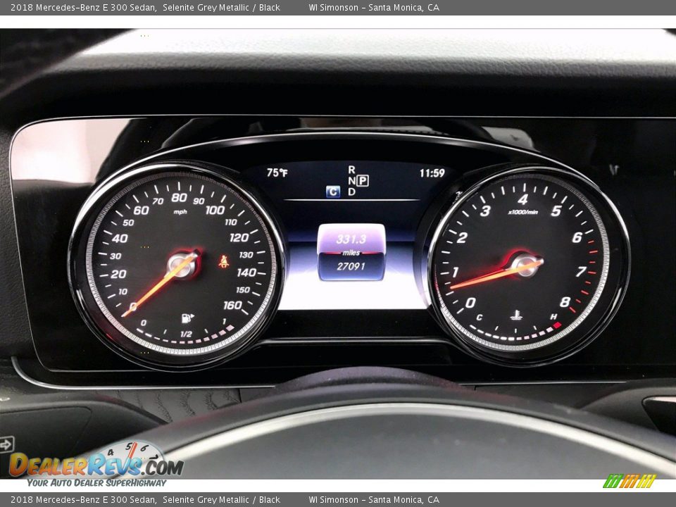 2018 Mercedes-Benz E 300 Sedan Selenite Grey Metallic / Black Photo #20