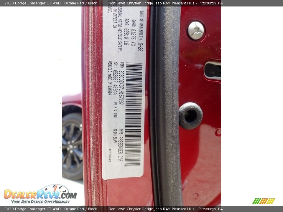 2020 Dodge Challenger GT AWD Octane Red / Black Photo #18