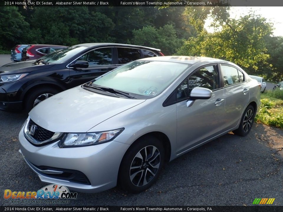 2014 Honda Civic EX Sedan Alabaster Silver Metallic / Black Photo #1