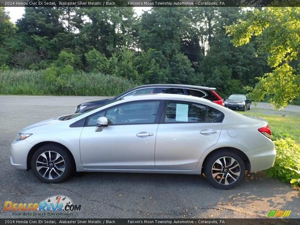 2014 Honda Civic EX Sedan Alabaster Silver Metallic / Black Photo #2