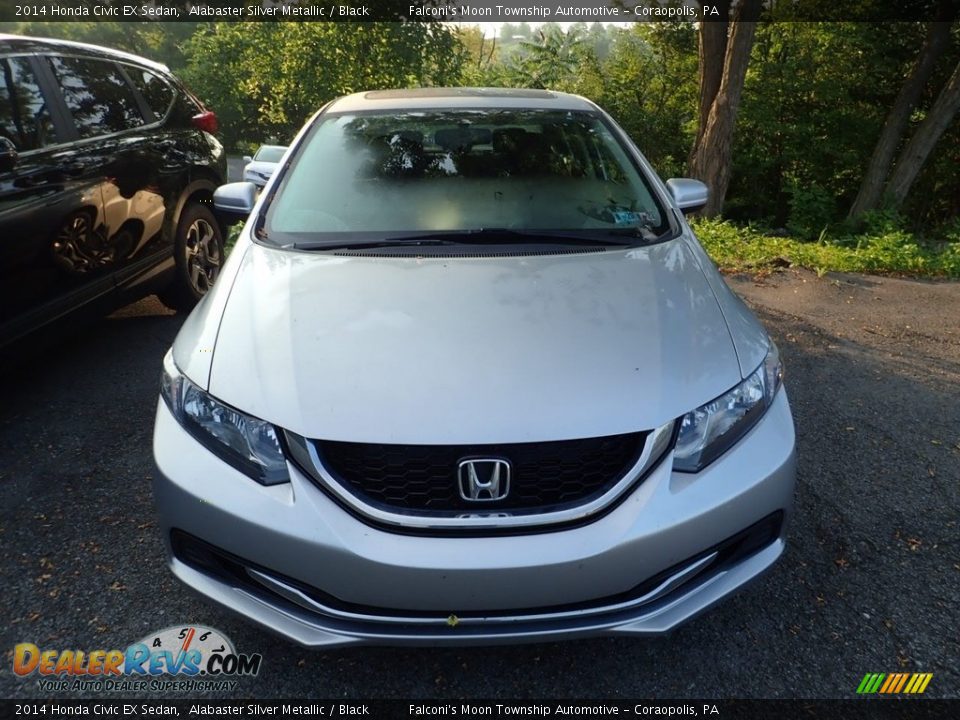 2014 Honda Civic EX Sedan Alabaster Silver Metallic / Black Photo #3