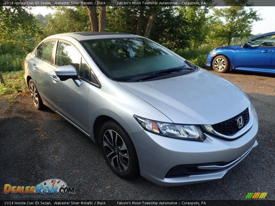 2014 Honda Civic EX Sedan Alabaster Silver Metallic / Black Photo #4