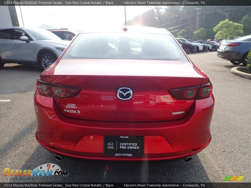 2019 Mazda MAZDA3 Premium Sedan Soul Red Crystal Metallic / Black Photo #3