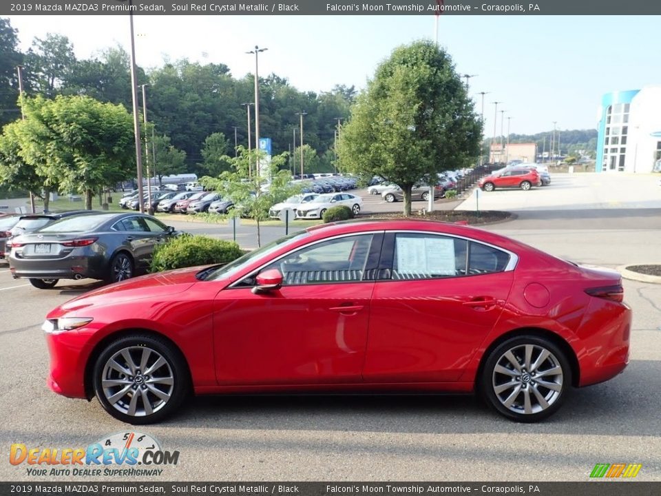 2019 Mazda MAZDA3 Premium Sedan Soul Red Crystal Metallic / Black Photo #5