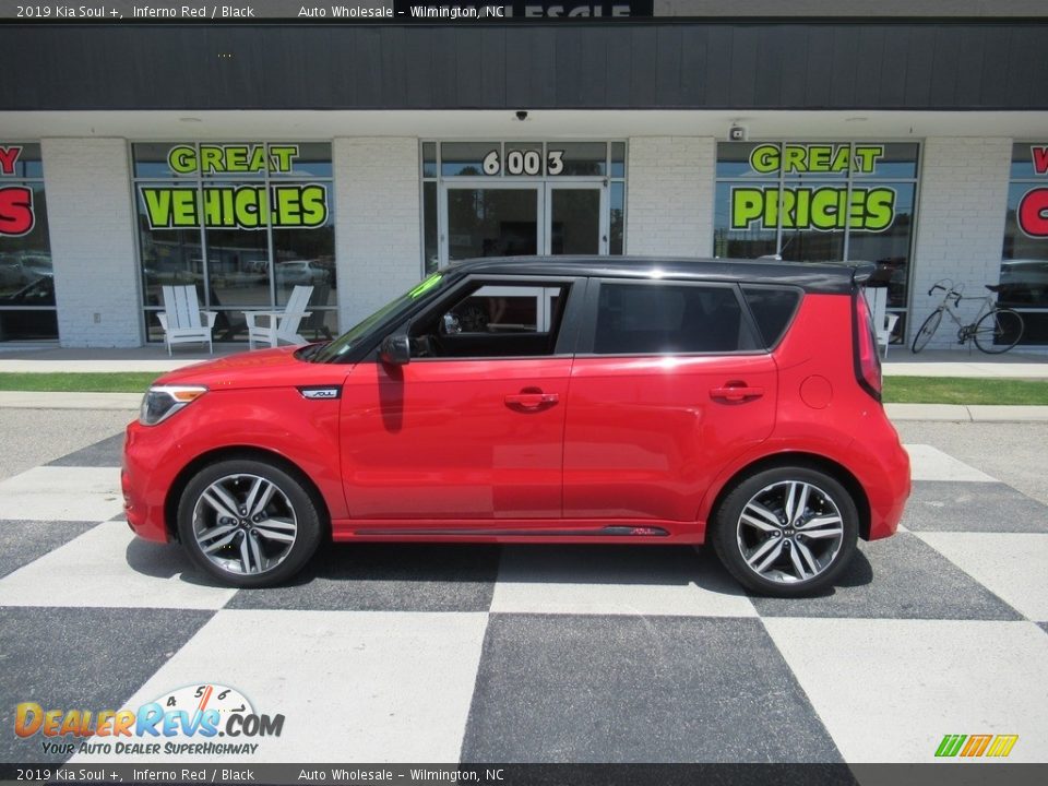 2019 Kia Soul + Inferno Red / Black Photo #1