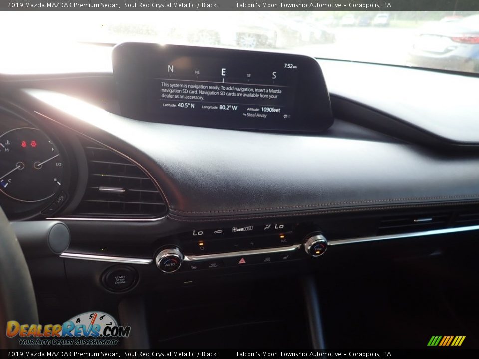 2019 Mazda MAZDA3 Premium Sedan Soul Red Crystal Metallic / Black Photo #22