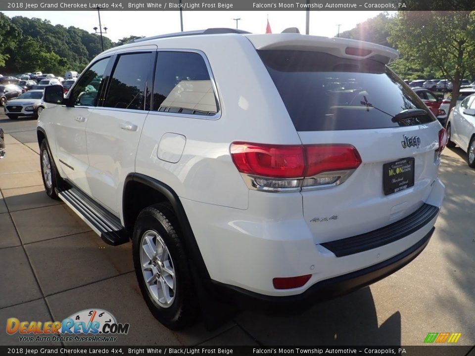 2018 Jeep Grand Cherokee Laredo 4x4 Bright White / Black/Light Frost Beige Photo #5