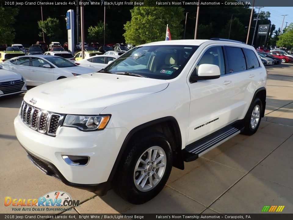 2018 Jeep Grand Cherokee Laredo 4x4 Bright White / Black/Light Frost Beige Photo #7