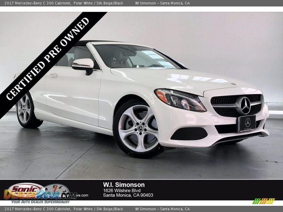 2017 Mercedes-Benz C 300 Cabriolet Polar White / Silk Beige/Black Photo #1