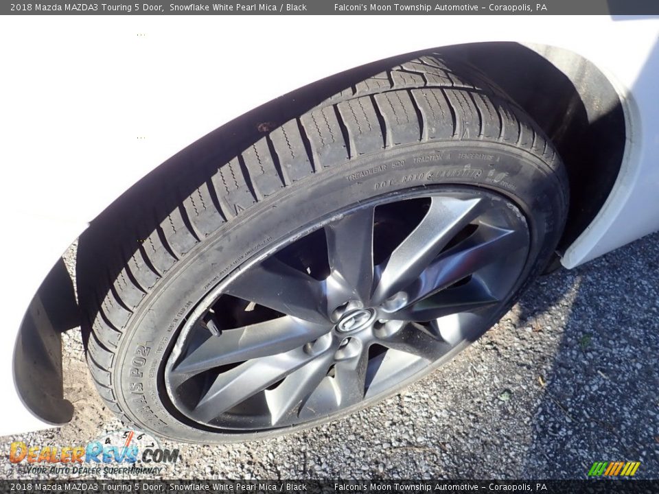 2018 Mazda MAZDA3 Touring 5 Door Snowflake White Pearl Mica / Black Photo #5